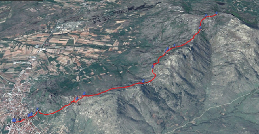 tours/map hiking treskavec