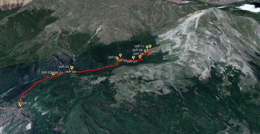 tours/map to mountain hut ljuboten
